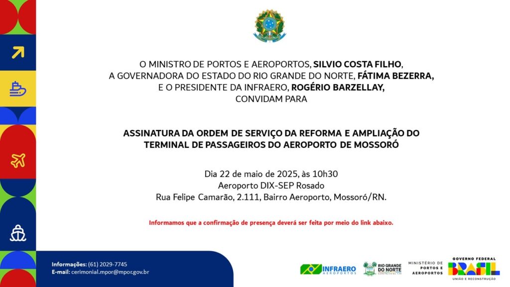 Governadora e ministro estarão em Mossoró para assinarem obra de serviço no aeroporto 1 image