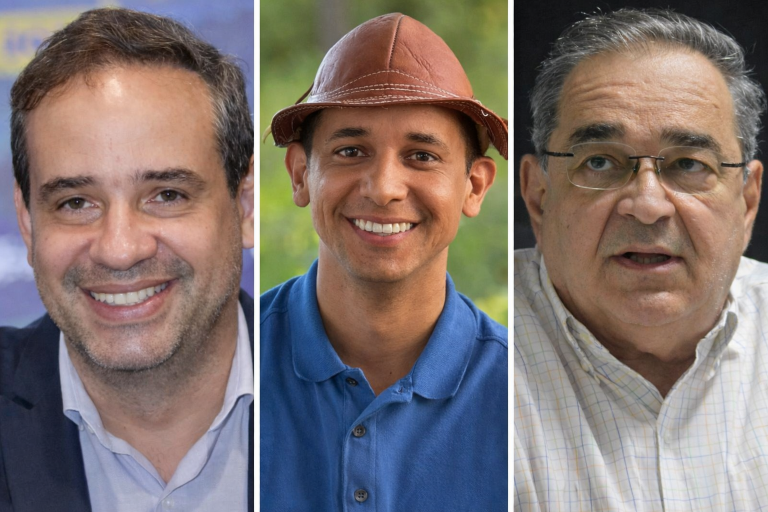 Retrato de três amigos adultos